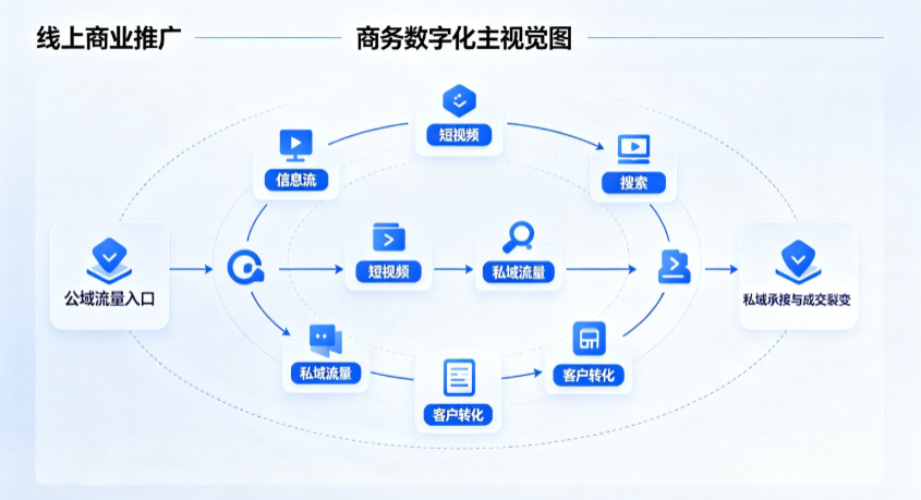 商南县线上商业推广怎么做？全域流量闭环搭建与低成本转化实战指南
